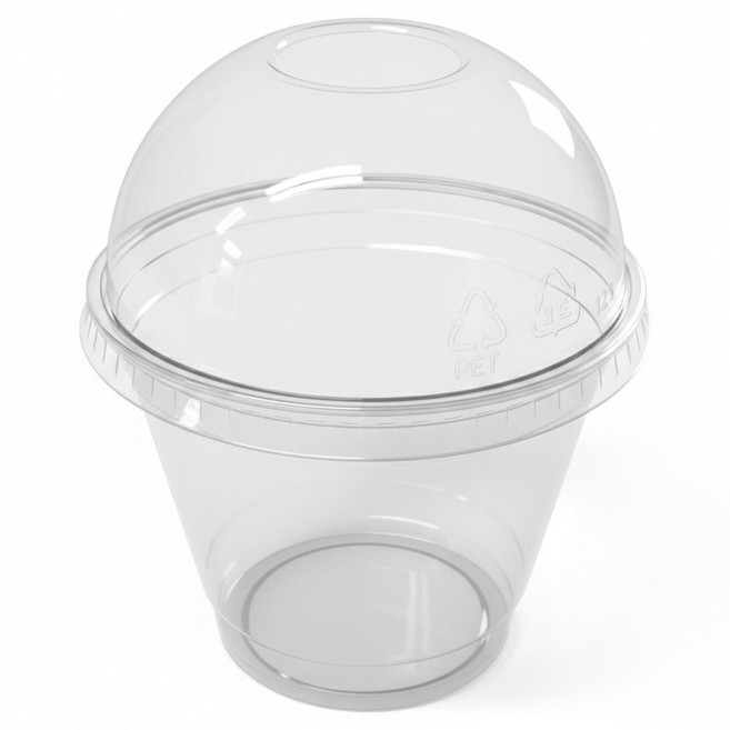 투명 PET 아이스컵 92파이 250ml (9온스) + 무타공 돔리드 1박스 (1000개) 세트