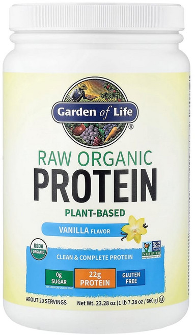 가든오브라이프 무가공 단백질 바닐라 맛 660g(1lb/7.28oz), GOL11603, 660g, 1개
