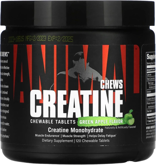 애니멀 크레아틴 Chews 그린애플 120 츄어블정, 1개, 120정 - 쿠팡