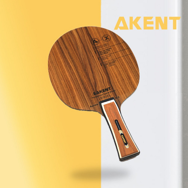 이켄트 아우라 블루우드 (FL그립) 쉐이크핸드 선수용 탁구채 라켓