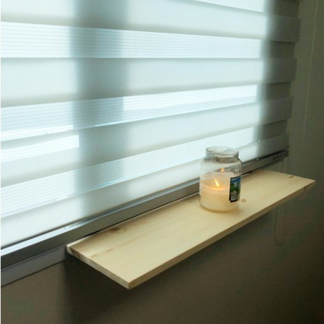 창문걸이 창틀선반 + 브라켓 2p 세트, 무도색원목, 1세트, 길이70cm 폭27cm + 브라켓1쌍