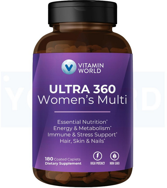 비타민월드 울트라360 철분 마그네슘 비타민 A B C D E 여성용 180캡슐 유로드, 1개, 180정