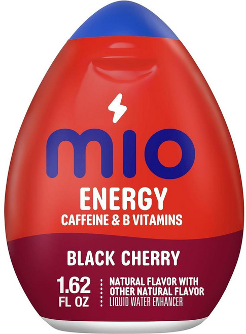 MiO 에너지 블랙 체리 워터 인핸서 드링크 믹스, 48ml, 5개