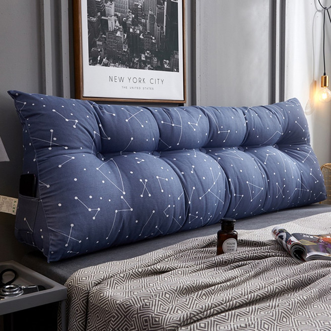 SKANDSALO 북유럽감성 긴 베개 대형 집순이 삼각 등받이 쿠션 롱쿠션, 보청워싱면-북두칠성