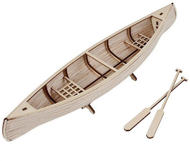 영공방 목공 미니어처 인테리어 장식 소품 인디언 카누 DIY 취미 만들기 조립 장난감