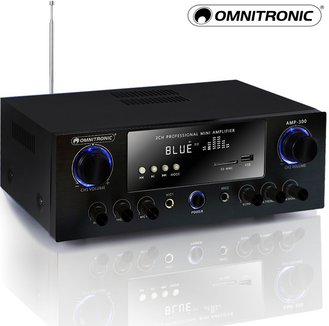 옴니트로닉 블루투스앰프 매장용 스피커 미니 320W AMP-300