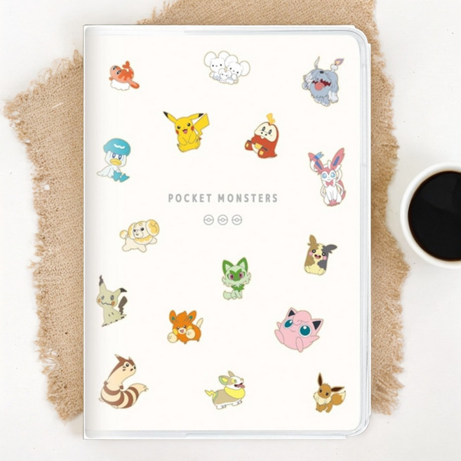 일본 카미오 재팬 포켓몬 가득 수첩 다이어리 월간 먼슬리 플래너 B6, 1개, 편안한 친구