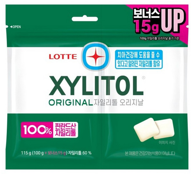 롯데 자일리톨 오리지날 트윈리필 115gx12개+사은품, 115g, 12개
