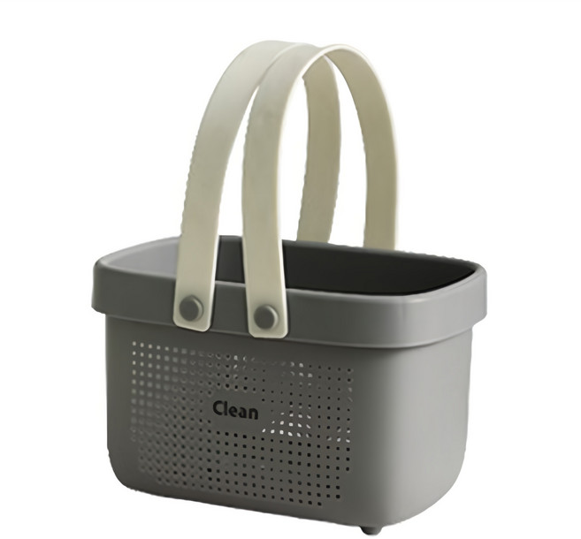 블럭마트 욕실 목욕바구니, 그레이