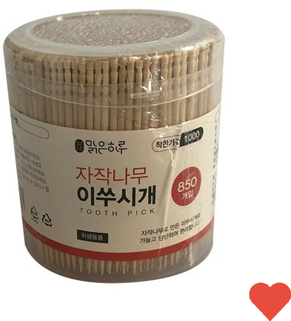 주방용품 원통 자작나무 이쑤시개 850 개입, 850개입, 1개