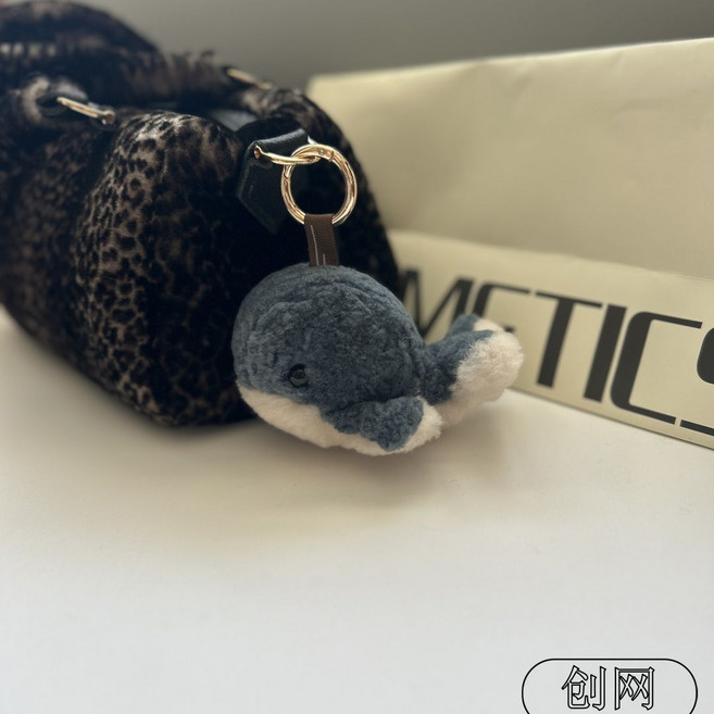 可愛海豚造型掛件 俏皮配飾, 1個, 霧霾藍色JY002