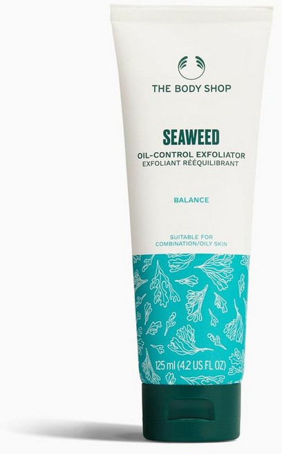 호주 더바디샵 The Body Shop Seaweed Oil-Control Exfoliator 씨위드 오일 컨트롤 엑스폴리에이터 페이스 스크럽, 1개, 125ml