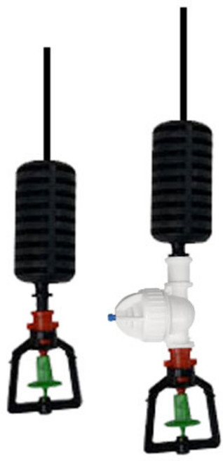 스프링쿨러 농업용 비닐하우스 분무기 잔디밭 스프레이, 2열 100세트 방적기 200m 32관, 1개