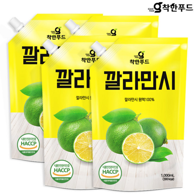 착한푸드 깔라만시 원액, 1L, 4개