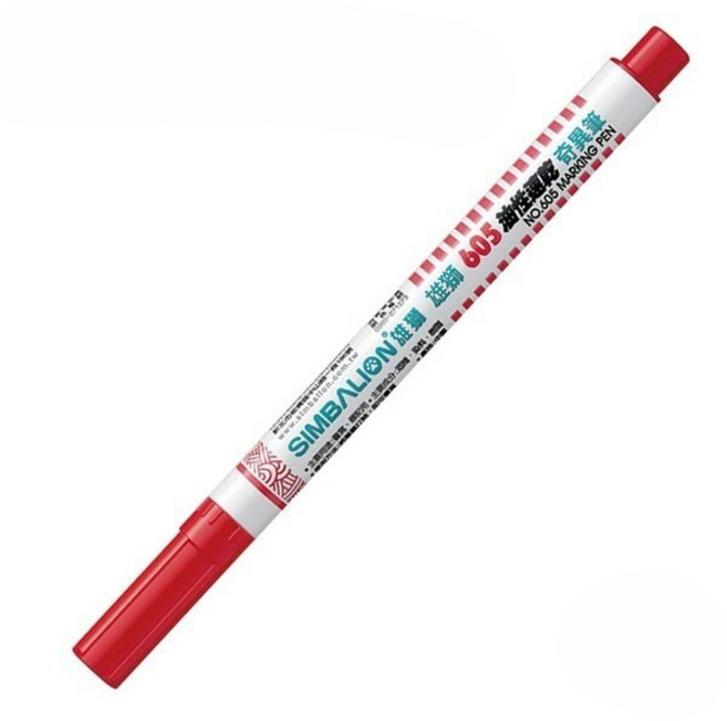 雄獅 奇異筆 油性細字奇異筆 1.0mm 台灣製造, 紅色 605, 1個裝