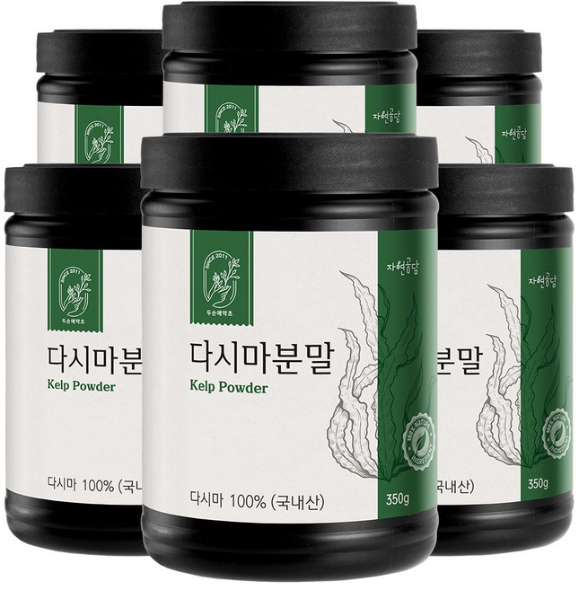두손애약초 국산 다시마 가루 분말 조미료, 350g, 6개