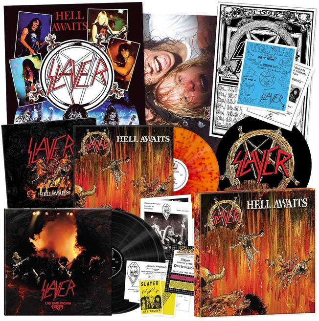 (수입 LP) Slayer Hell Awaits 40th anniversary orange red vinyl box set w/ book preorder, (수입 LP) Slayer Hell Awaits 40t