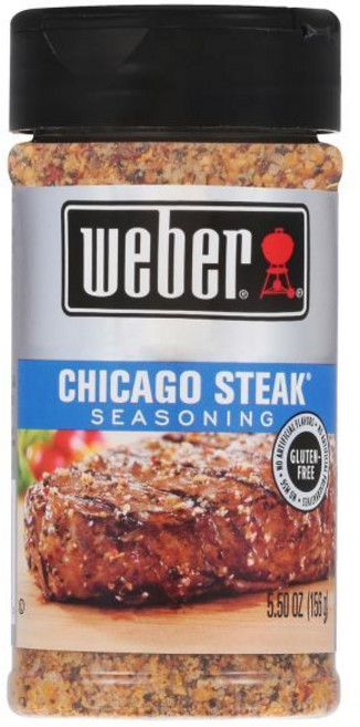 Weber 시즈닝 가루 양념 웨버 시카고 스테이크 5.5온스 셰이커, 155g, 1개