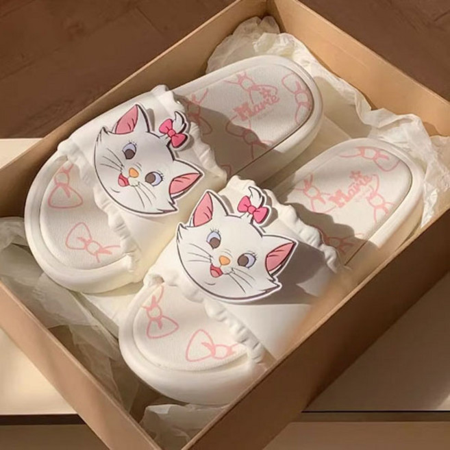 디즈니 정품 메리 고양이 귀여운 여성 EVA 통굽 푹신한 슬리퍼 미끄럼방지 +Integrated International Trade Co. Ltd 머리핀