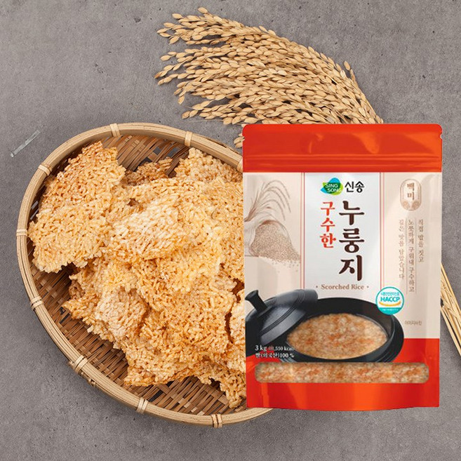 신송 구수한 누룽지1kg+신송 칼칼한 홍게된장국 지함(5입X10g), 단품, 단품