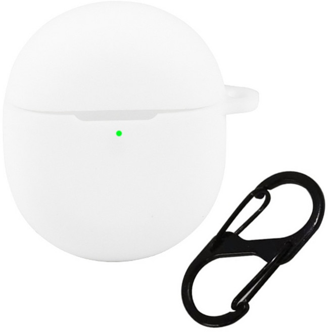 Google Pixel Pro 系列保護套 矽膠防震耳機套, Buds 2A 白, 1個