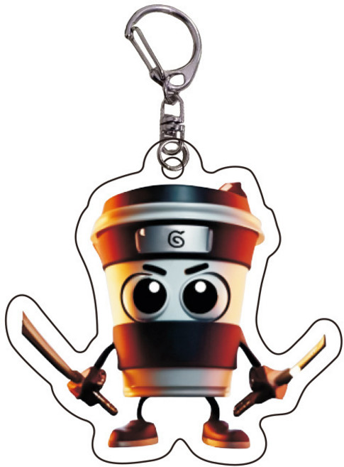 로앤제이 이탈리안 브레인롯 아크릴 키링, 1개, 13. 카푸치노 아사시노