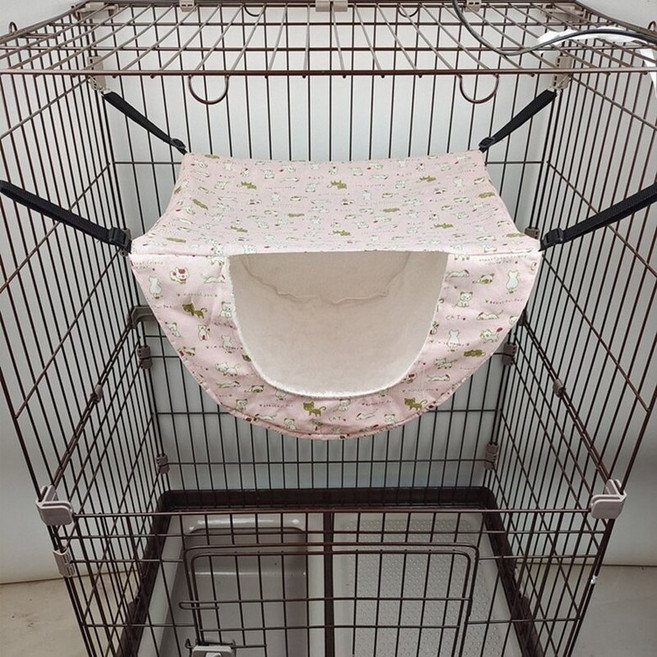 애완 동물 케이지에 대한 고양이 해먹 부드러운 봉제 고양이 침대 집 교수형 해먹 겨울 따뜻한 햄스터 새끼 고양이 의자 해먹 쿠션 매트, 1개, ㅏ