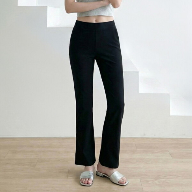 [에이플심플] 여성 여름 세미 부츠컷 팬츠 링클프리 냉감