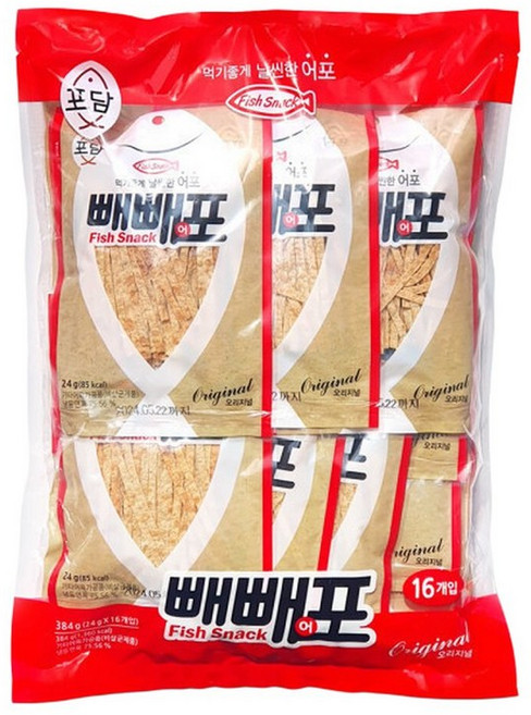 맥주안주 포담 빼빼어포 14g 16개(384g) (24g 16개입으로 변경) 1개, 24g