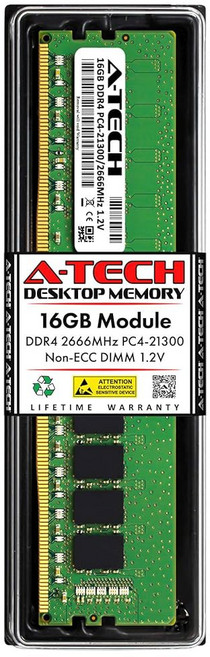 A-Tech 64GB 2x32GB DDR4 2666MHz UDIMM PC4-2666V CL19 DIMM 2Rx8 비ECC 데스크탑 RAM 메모리 모듈