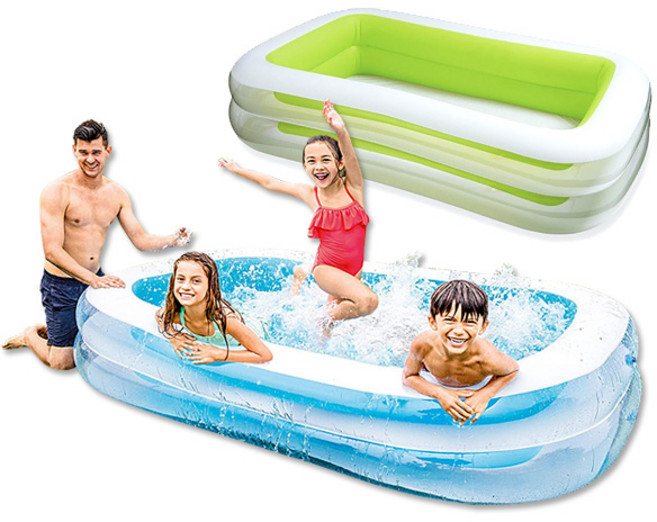 인텍스 27229-인텍스 사각패밀리풀262(262x175x56cm)[56483]유아튜브풀 에어풀 볼풀장 사각튜브풀장 스윔센터패밀리풀, 1개