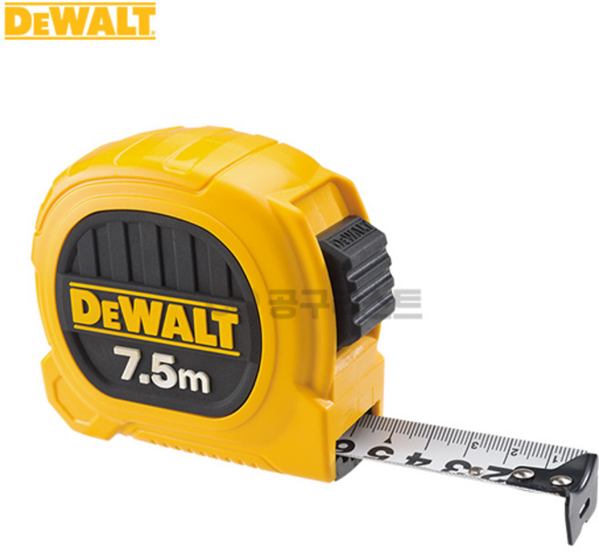 공구지기 디월트 듀오 컴팩트 줄자 7.5M x 25mm DWHT36334L, 1개
