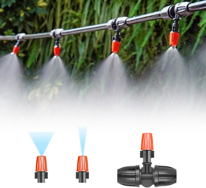 HK sell 윈디팡 미스트 하우스 스프링클러 가드닝 물주기, 블랙/오렌지, 1개, 10P