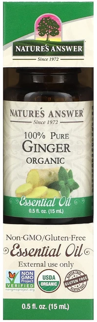 Nature's Answer 100% 순수 유기농 에센셜 오일 생강 15ml(0.5fl oz), NaturesAnswer100순수유기농에센셜오일생강15, 1개, 15ml - 쿠팡