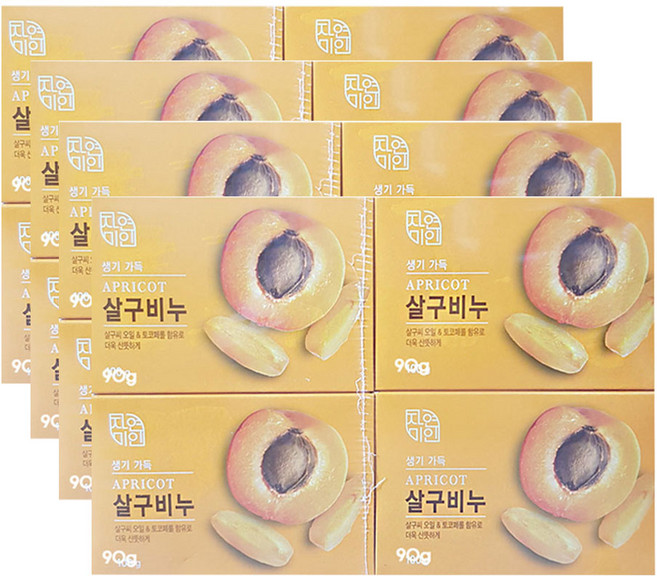 무궁화 살구비누 목욕 세수 세안 미용, 90g, 16개