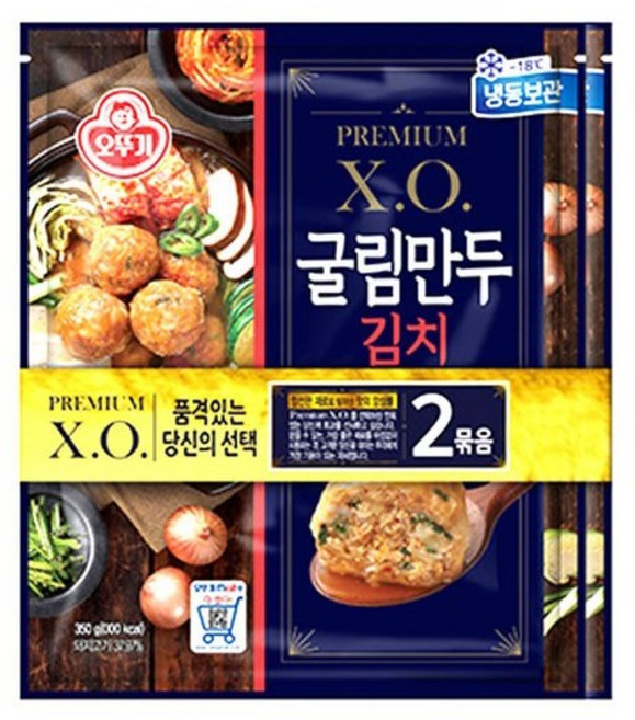 오뚜기 XO 굴림만두 김치, 6개, 350g
