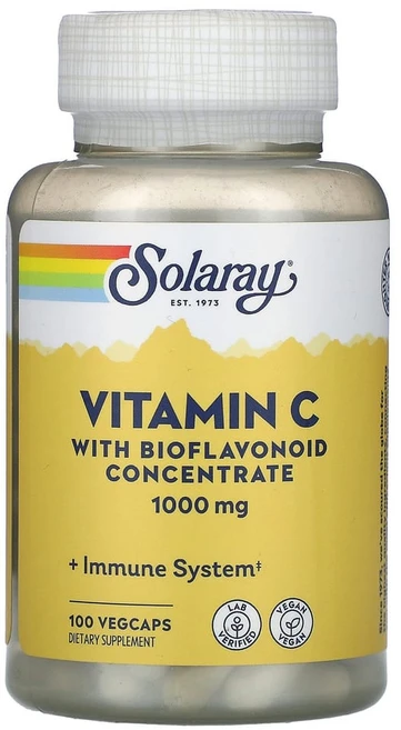 솔라레이 바이오플라보노이드 농축물 함유 비타민C 1000mg 베지 캡슐 100정, 1개 - 쿠팡
