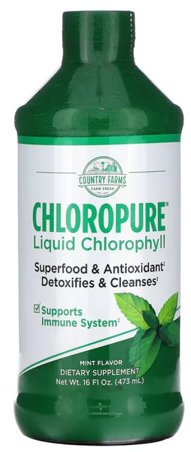 컨트리 팜 Country Farms Chloropure 액상 엽록소 민트 473ml(16fl oz), 1개, 473ml - 쿠팡