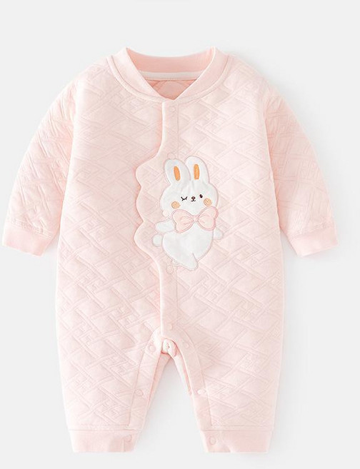 嬰兒保暖連體衣 新生兒按扣爬服睡衣