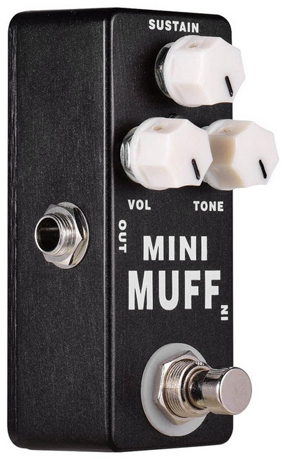 Mosky Mini Muff Fuzz 왜곡 전기 기타 효과 페달, Black_1, 1개