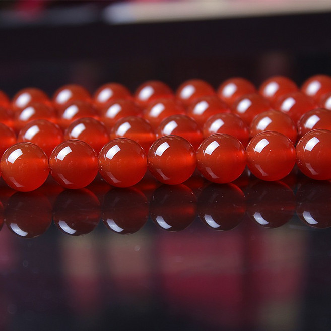 昱晶閣 天然紅瑪瑙散珠 DIY手工圓珠飾品配件 6mm 8mm 10mm 12mm, 1個, 6mm / 單顆
