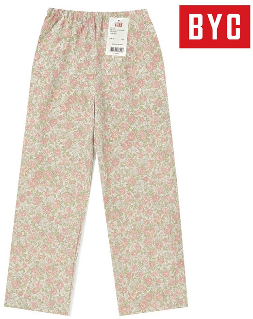 BYC 국내생산 프리미엄 스윗홈 60수 남녀 파자마 잠옷 하의 10종 택1