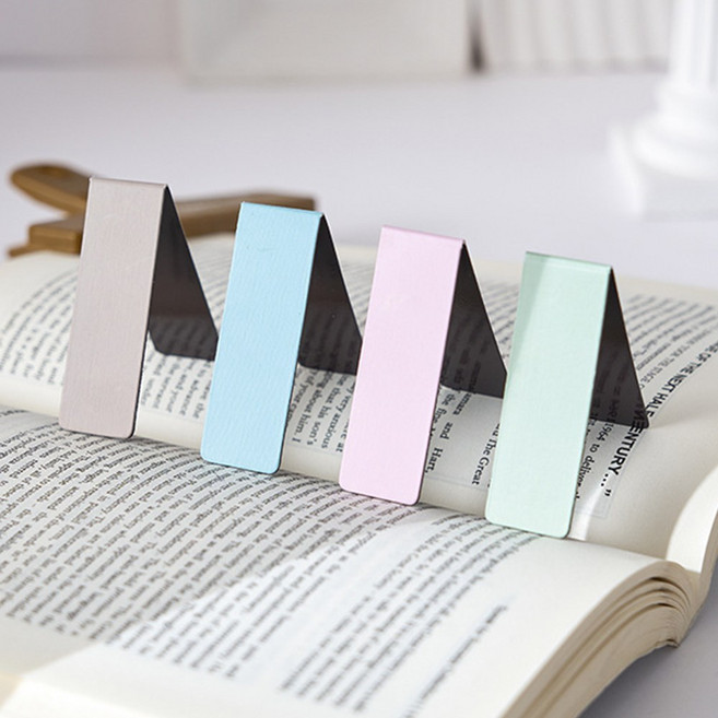 파스텔 자석 책갈피 세트, 4개, 민트