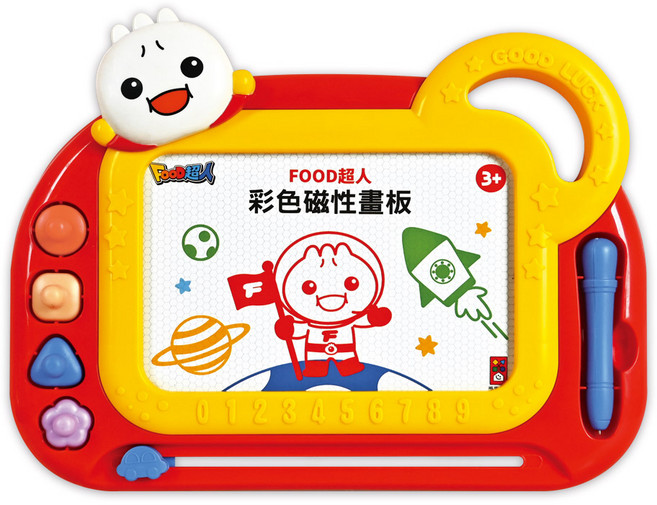 風車圖書 FOOD超人 彩色隨身磁性畫板 紅色