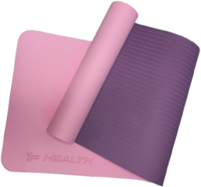 이프헬스 고밀도 논슬립 TPE 방수 친환경 명상 요가매트 10mm, 핑크/퍼플, 1개