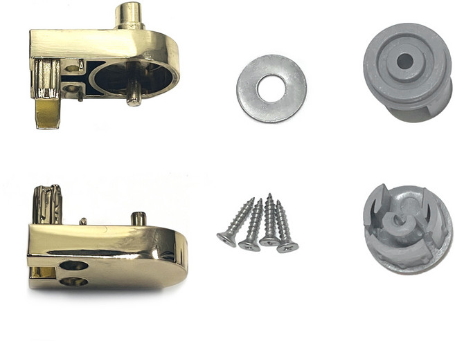 무타공힌지 샤워부스 상하브라켓 CD-115 코아스 전용 샤워실 샤워장 유리문 부품부속, 1개, 골드