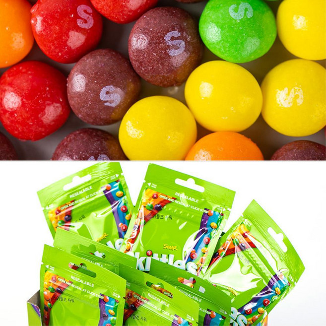 사무실간식 스키틀즈 사우어 츄잉캔디 20p 어린이집선물 금연사탕, 800g, 1개
