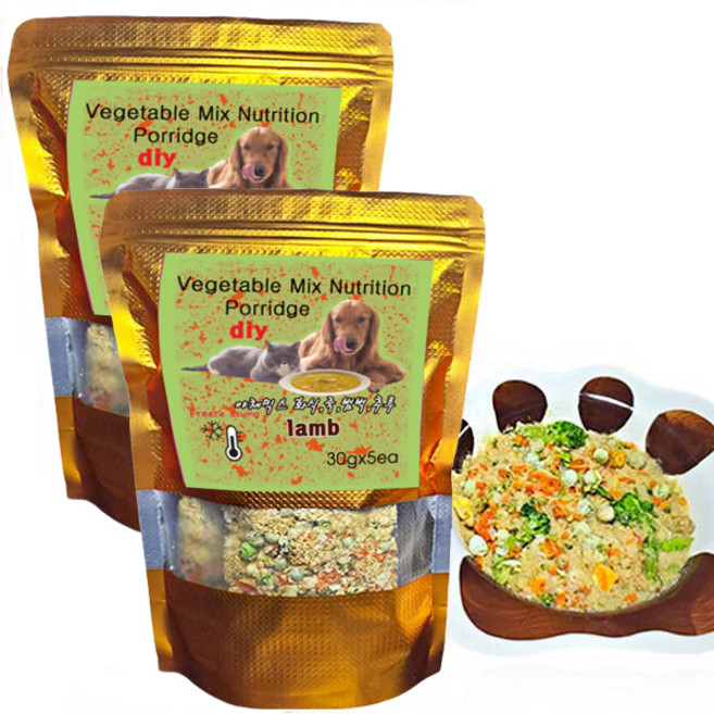 수제명가 DYI 화식 앤 죽 5매입, 양고기2개, 30g