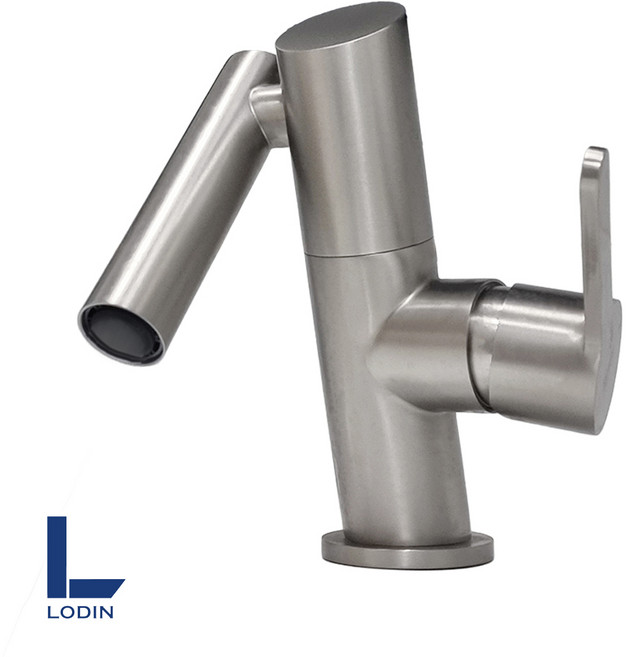 로딘 고급 회전형 세면대 세면기 수전 무광 욕실 세면수전 스텐304 수도꼭지 교체, 1개