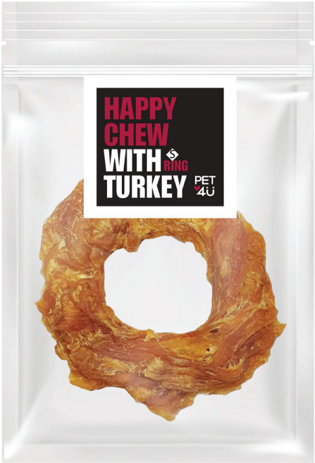 더내추럴 해피츄 터키츄 강아지 훈련용간식, 20개, 13g, 링 S